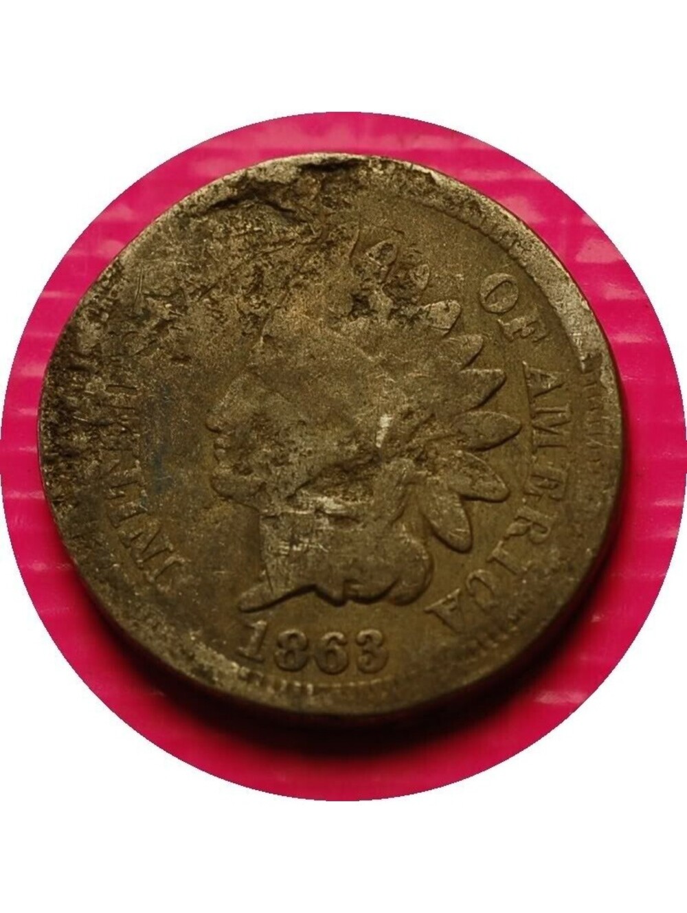 W402 1863 Indian Head Cent Penny 1c - Check Out Our Store CIVIL WAR ERA COIN!!